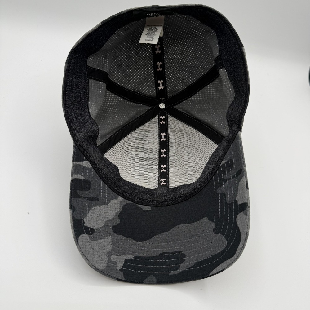 Under‎ Armour Hat Cap Fitted Mens Medium/Large Gray Camo Ripstop Outdoor Hunting - Picture 6 of 8